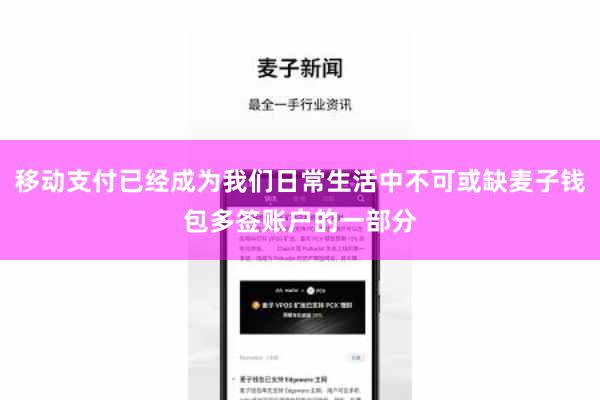 移动支付已经成为我们日常生活中不可或缺麦子钱包多签账户的一部分