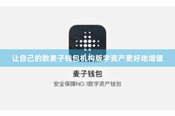 让自己的数麦子钱包机构版字资产更好地增值