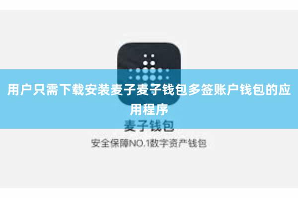 用户只需下载安装麦子麦子钱包多签账户钱包的应用程序