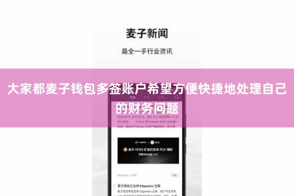 大家都麦子钱包多签账户希望方便快捷地处理自己的财务问题